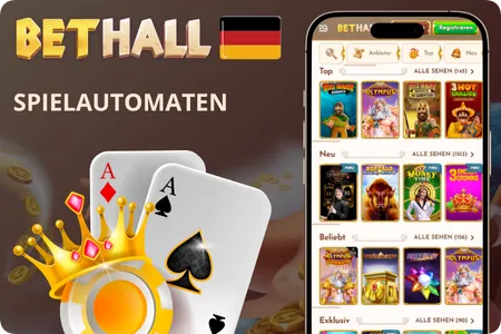 Vielfältige Auswahl Spielautomaten im BetHall